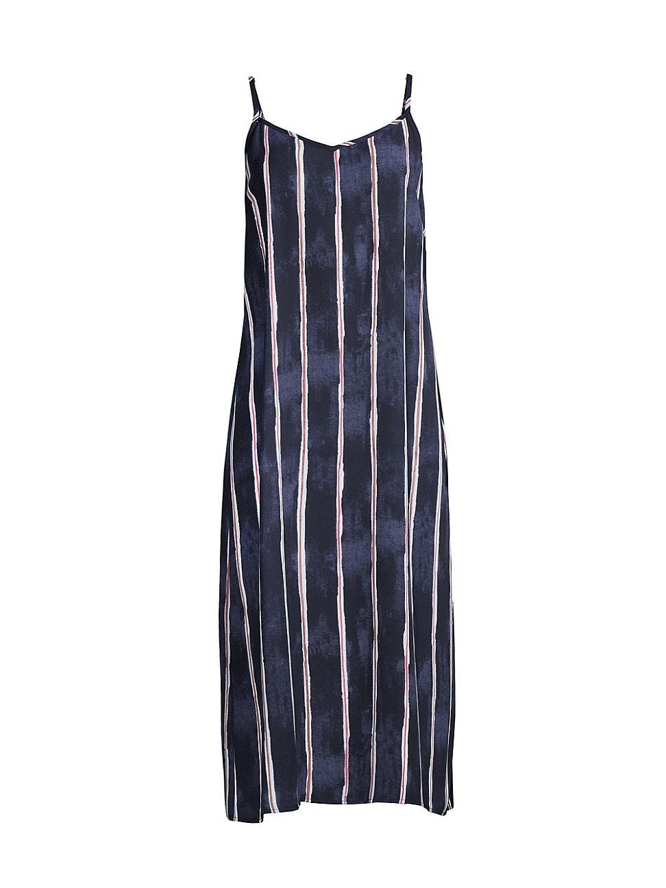 NIC+ZOE Wavy Lines Slip Dress (Indigo Multi) Women's Dress Product Image