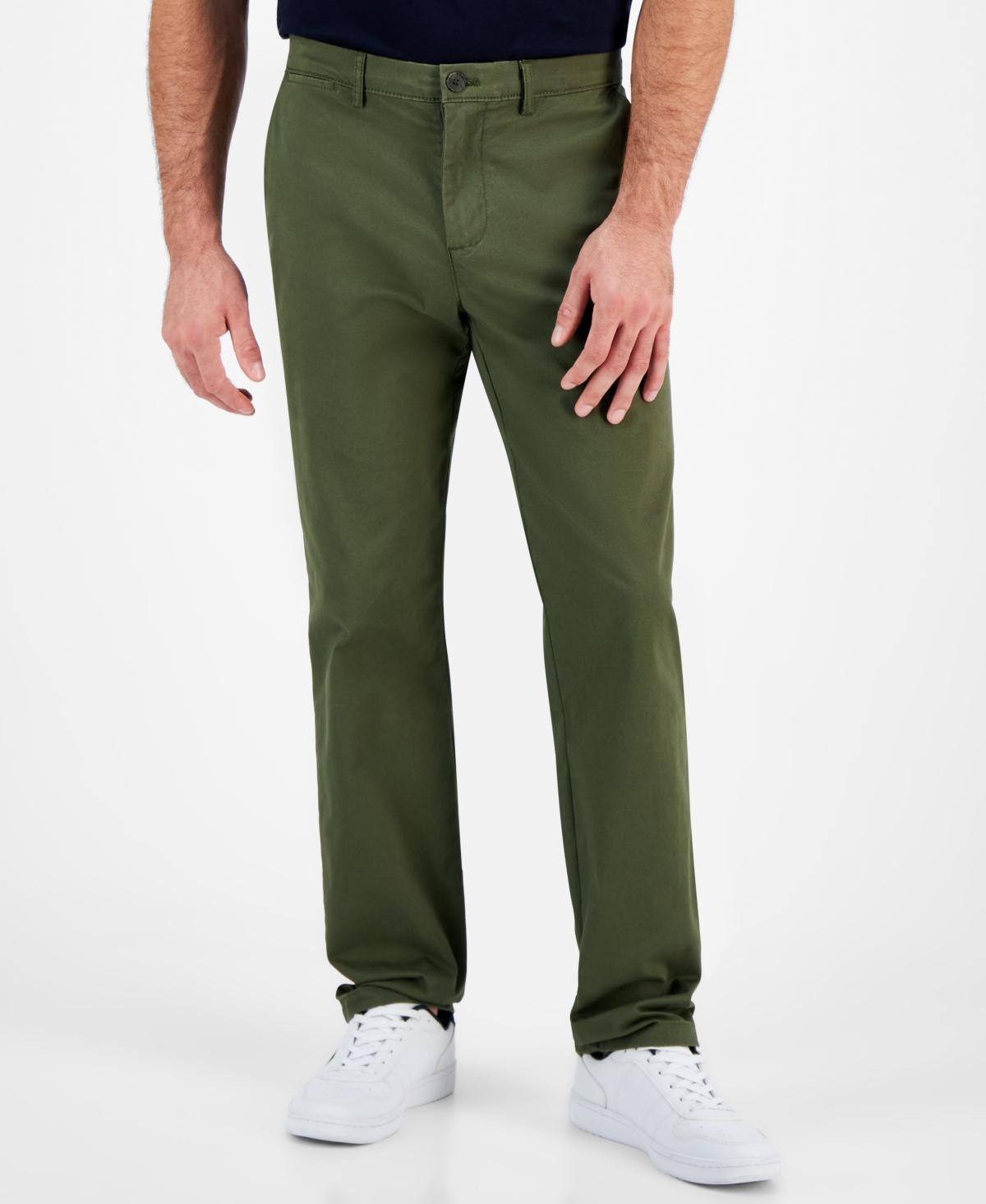 Tommy Hilfiger Mens Straight-Fit Denton Flex Chino Pants Product Image