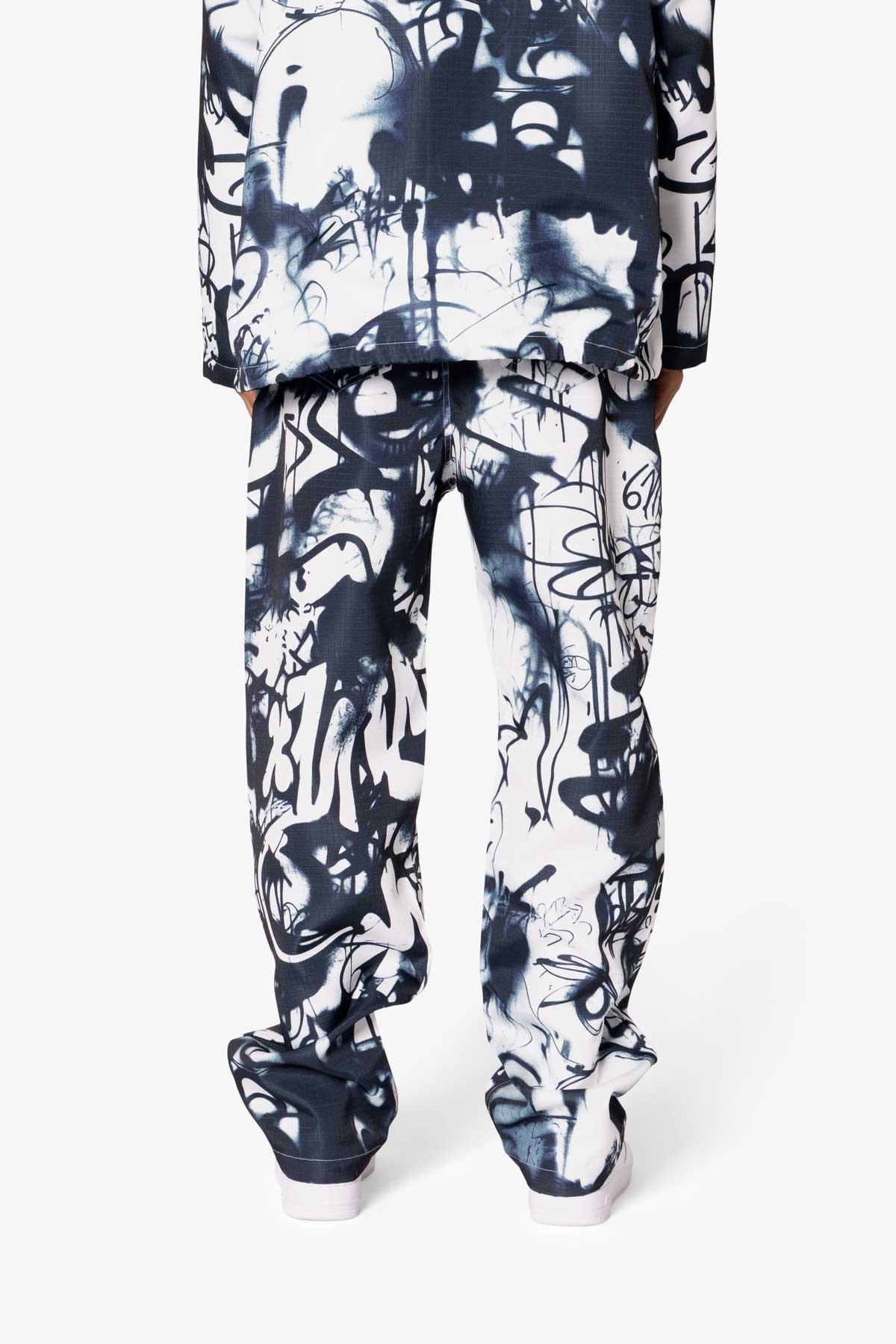 Graffiti Coach Pants - Black/White Product Image