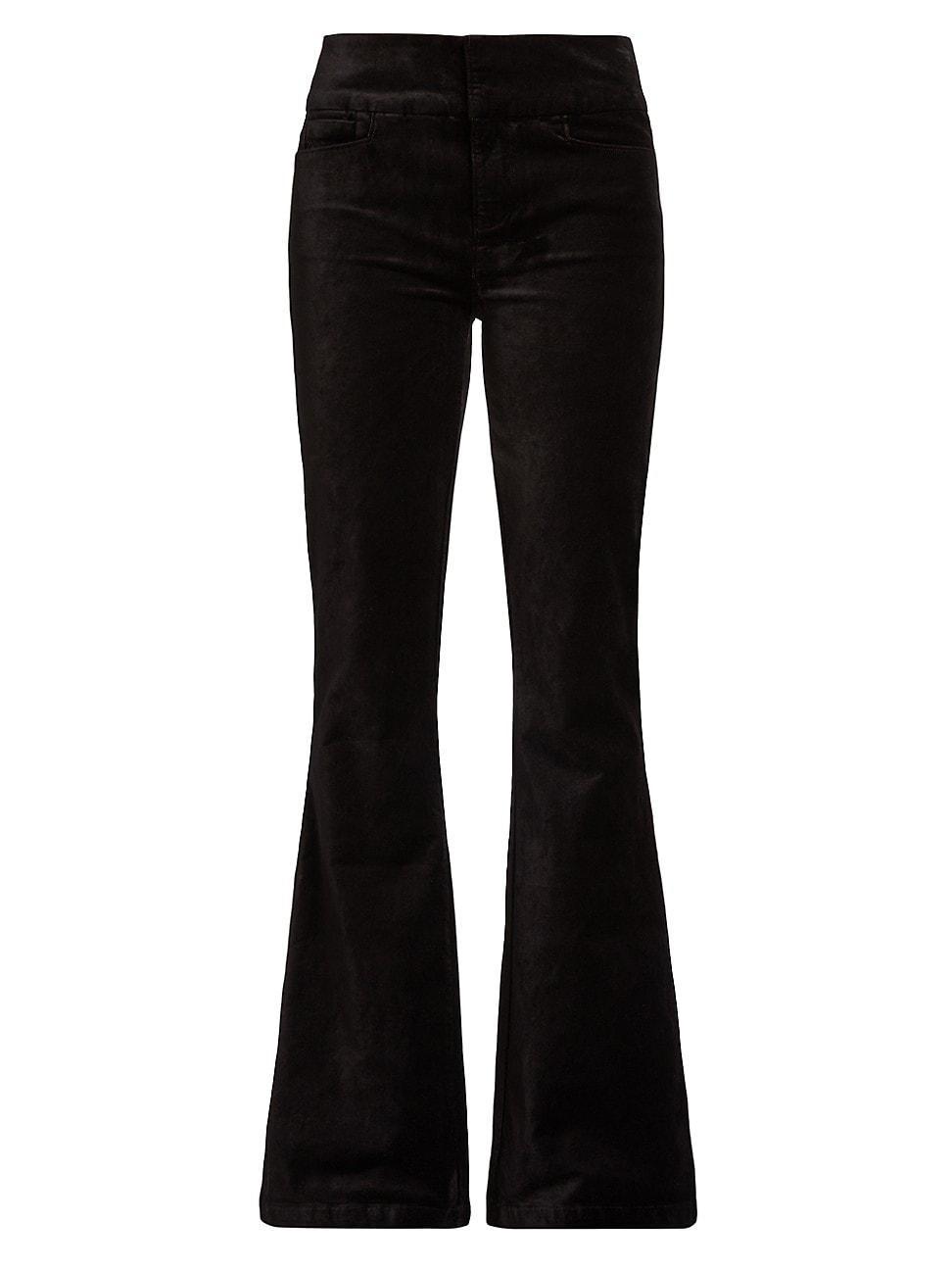 Womens Lou Lou Velvet High-Rise Flare Pants Product Image