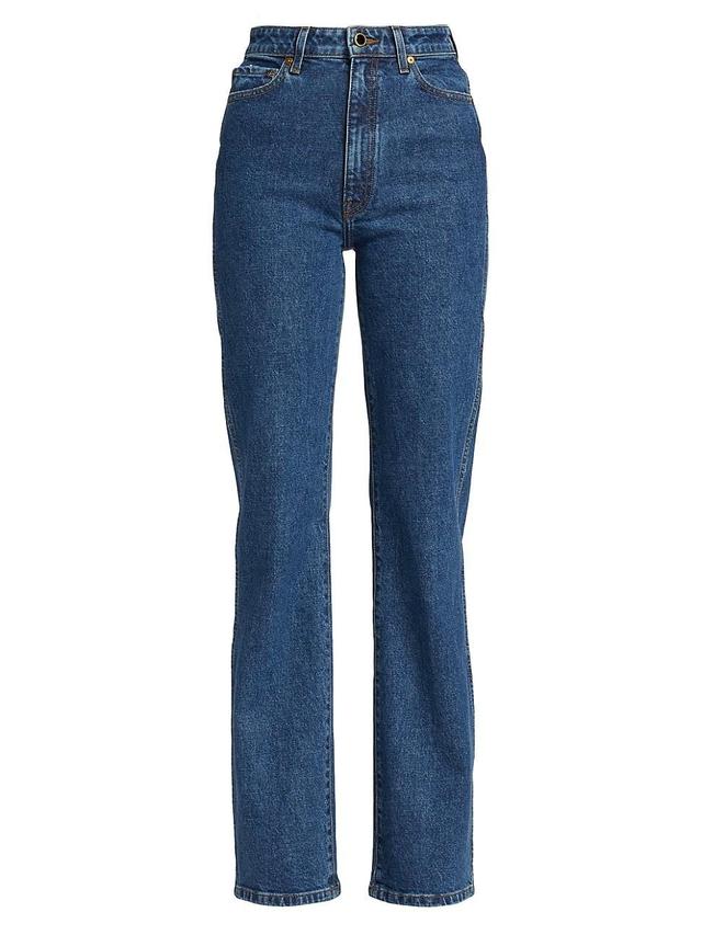 Womens Danielle High-Rise Straight-Leg Jeans Product Image