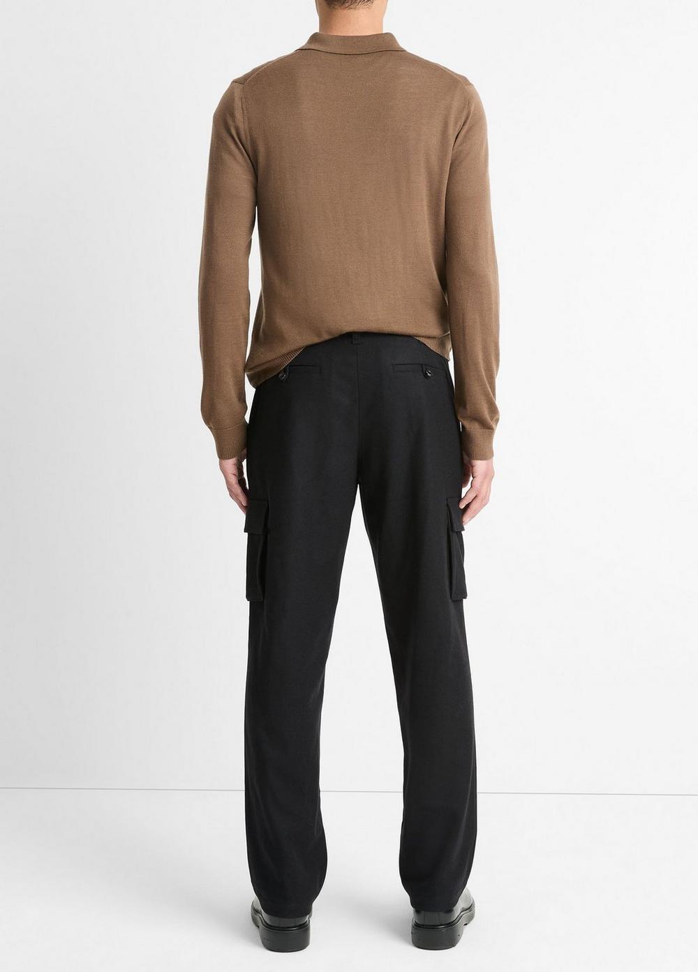 Italian Wool-Blend Flannel Cargo Pant Product Image