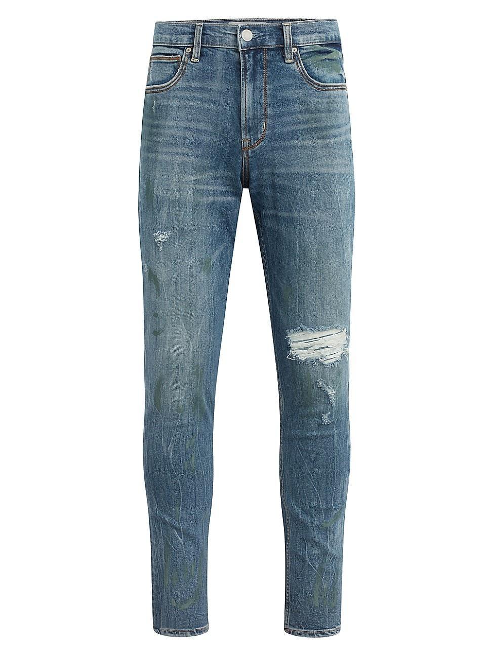 Mens Zack Distressed Skinny Jeans Product Image