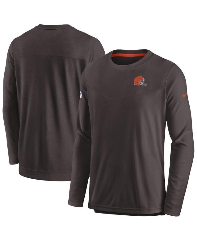 Mens Nike Navy Denver Broncos Sideline Lockup Performance Long Sleeve T-Shirt Product Image