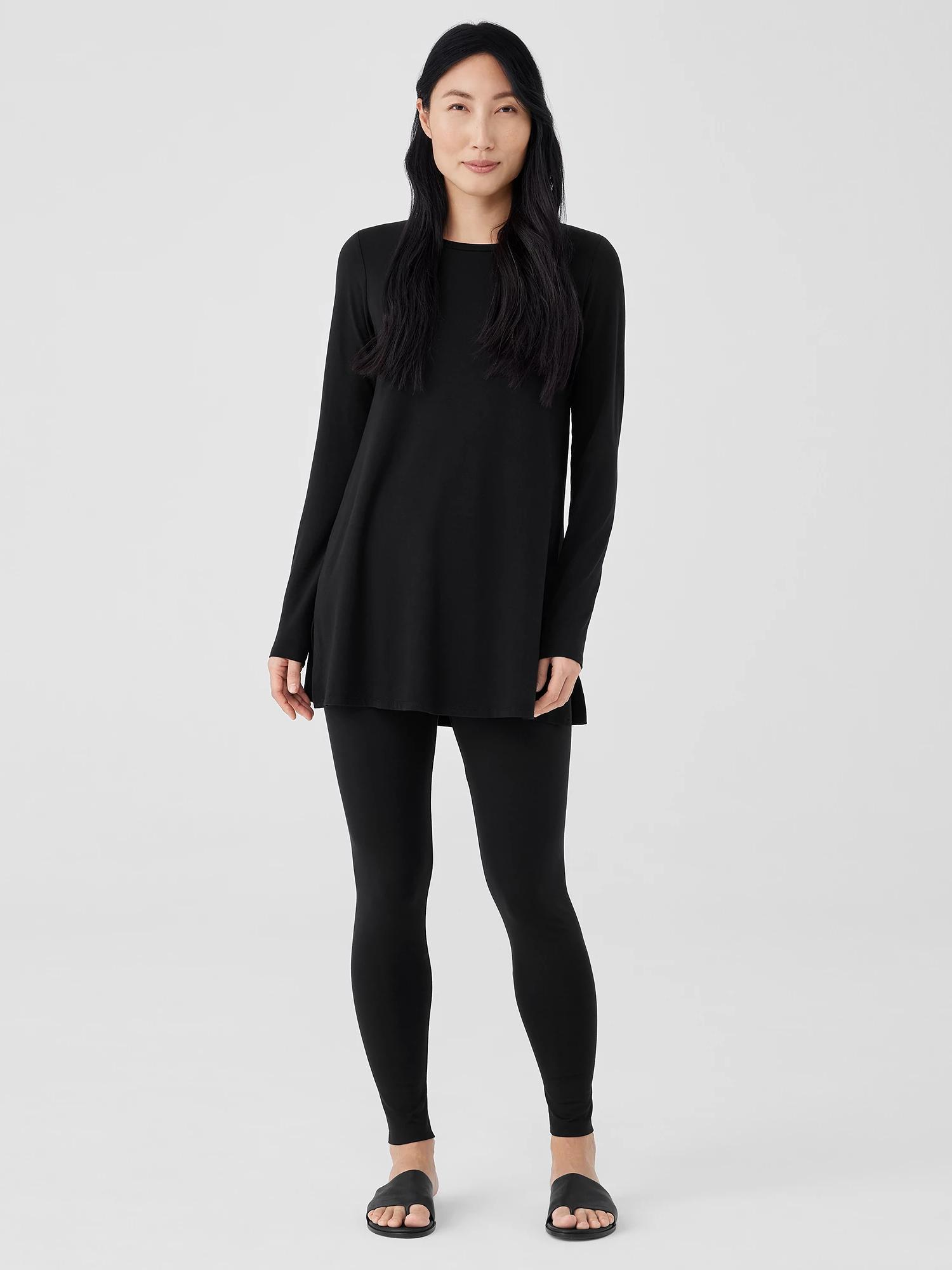 EILEEN FISHER Stretch Jersey Knit Leggingsfemale product image