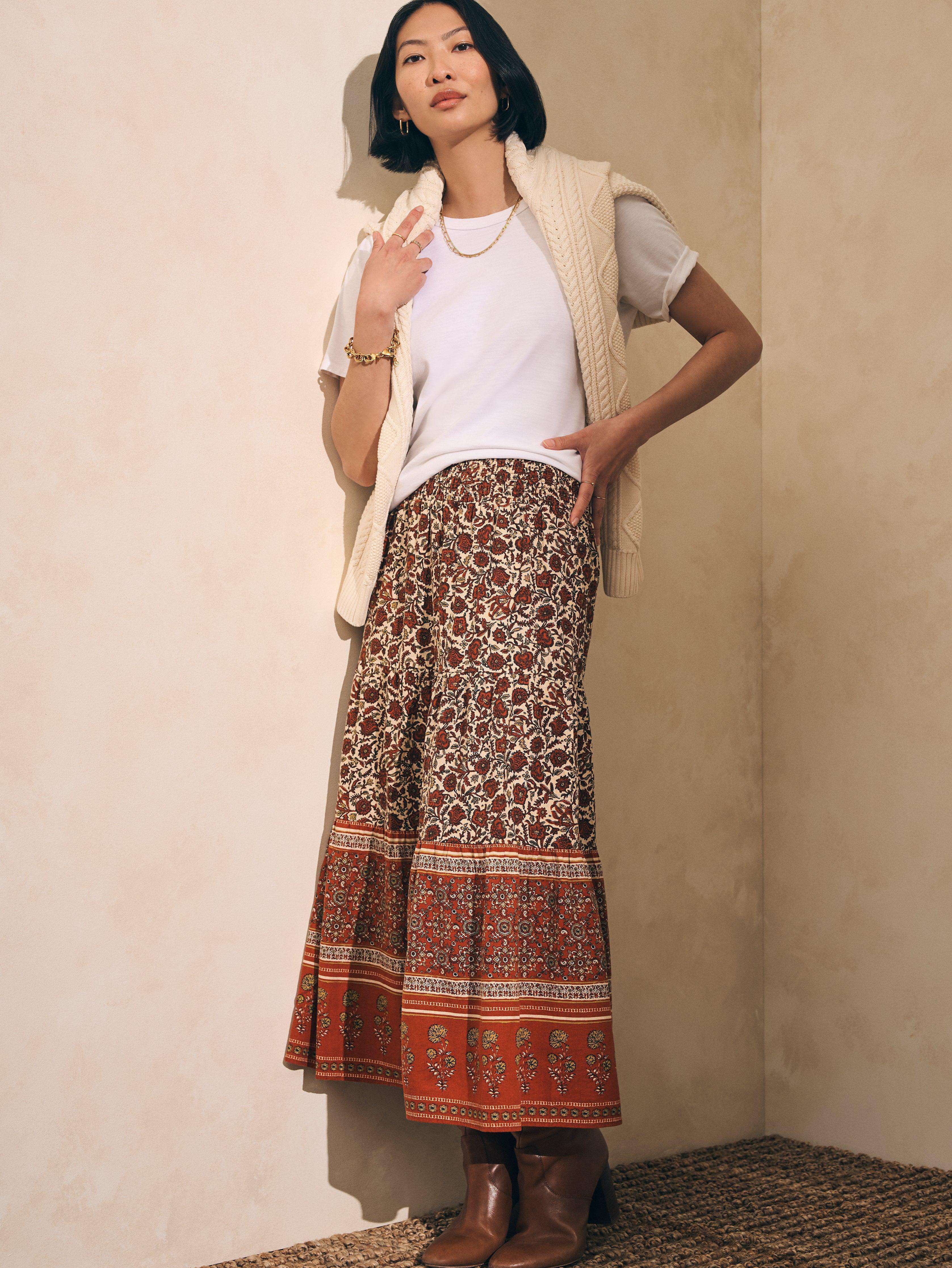 Harlow Skirt - Umber Folly Floral Female Product Image