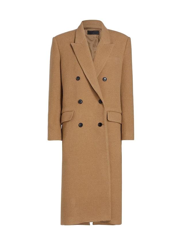 Womens Edmont Double-Breasted Long Coat Product Image