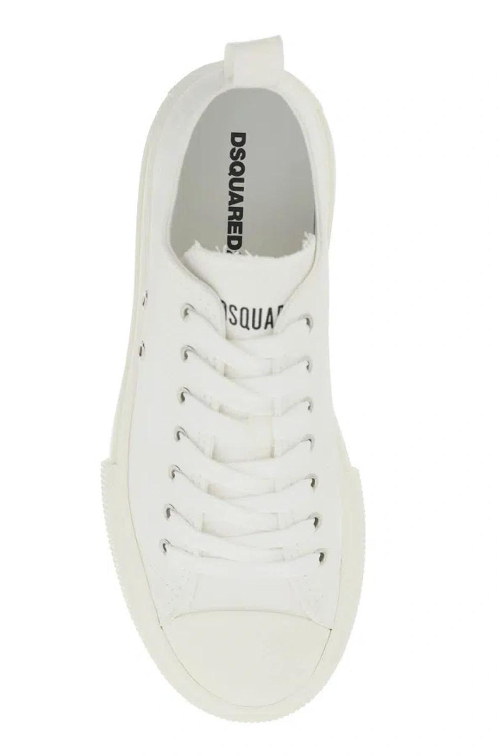 DSQUARED2 Man Sneakers White Size 11 Textile Fibers Product Image