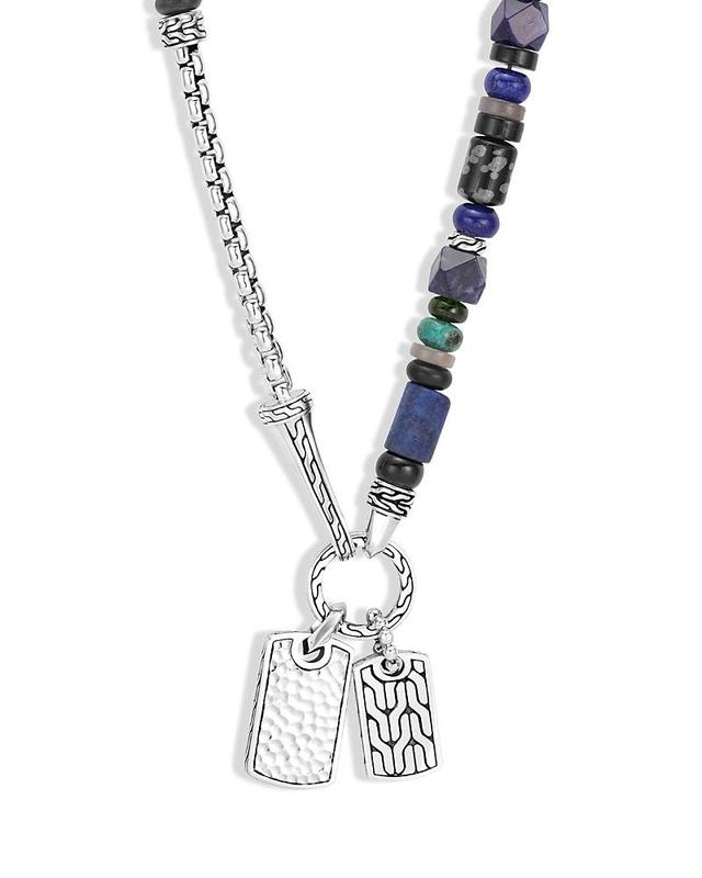 John Hardy Mens Classic Chain Sterling Silver Bead Pendant Necklace Product Image