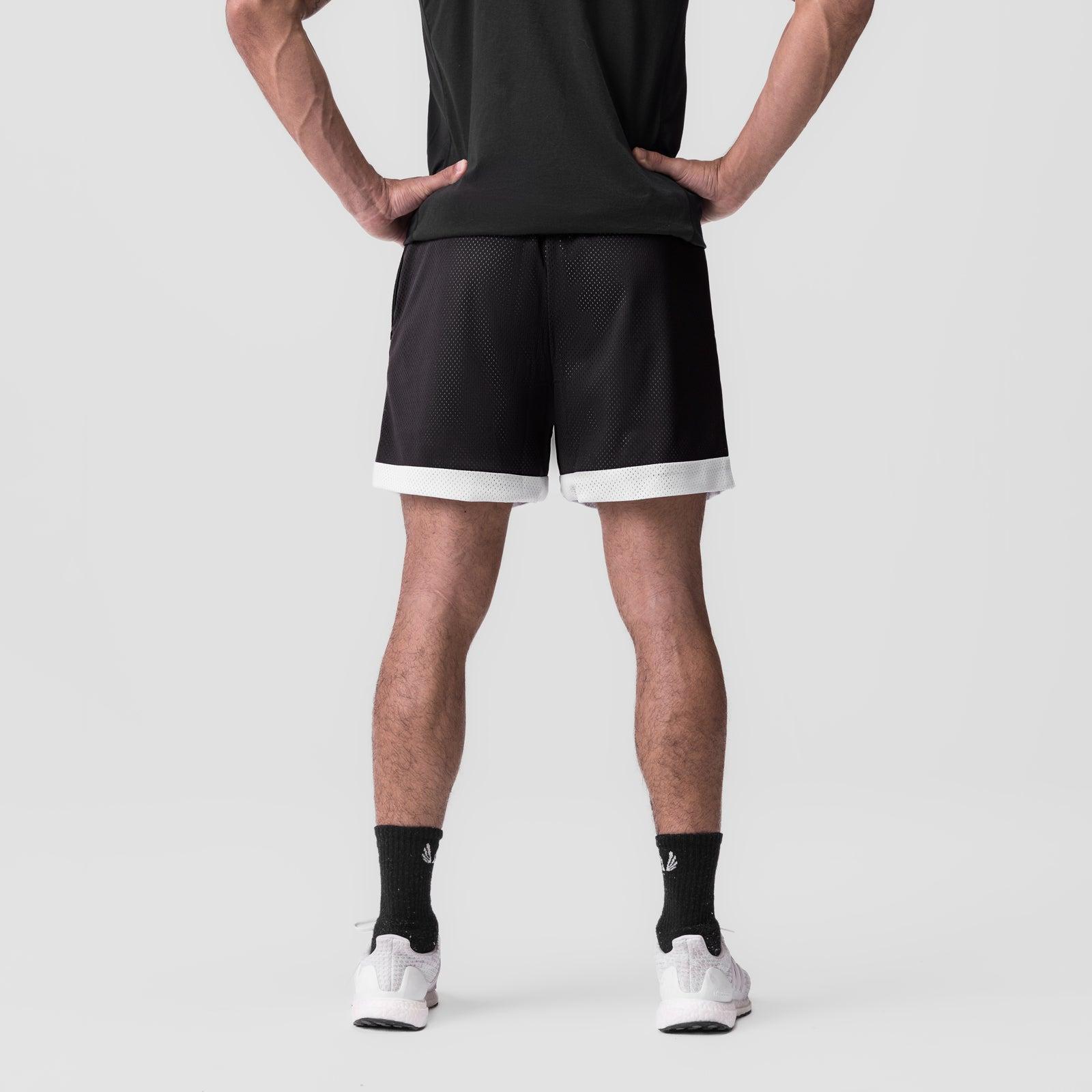 0795. SilverPlus™ Mesh Reversible Short  - Black/White Product Image