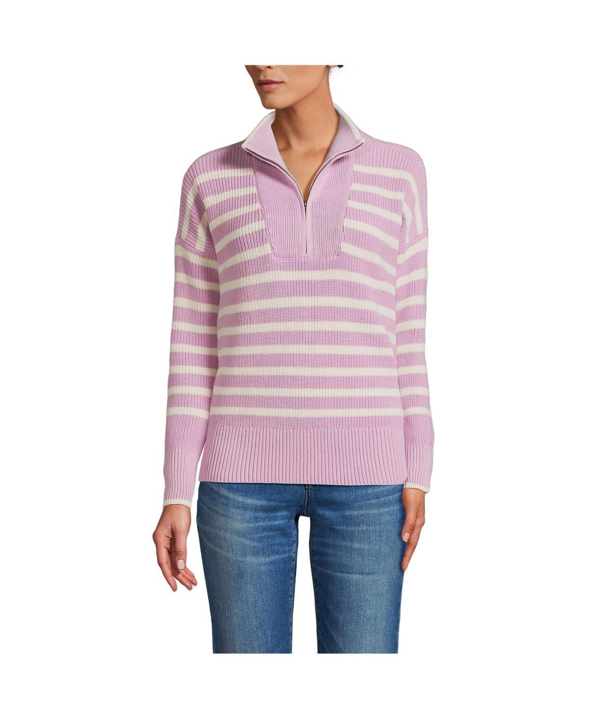 Womens Lands End Drifter Quarter Zip Sweater Product Image