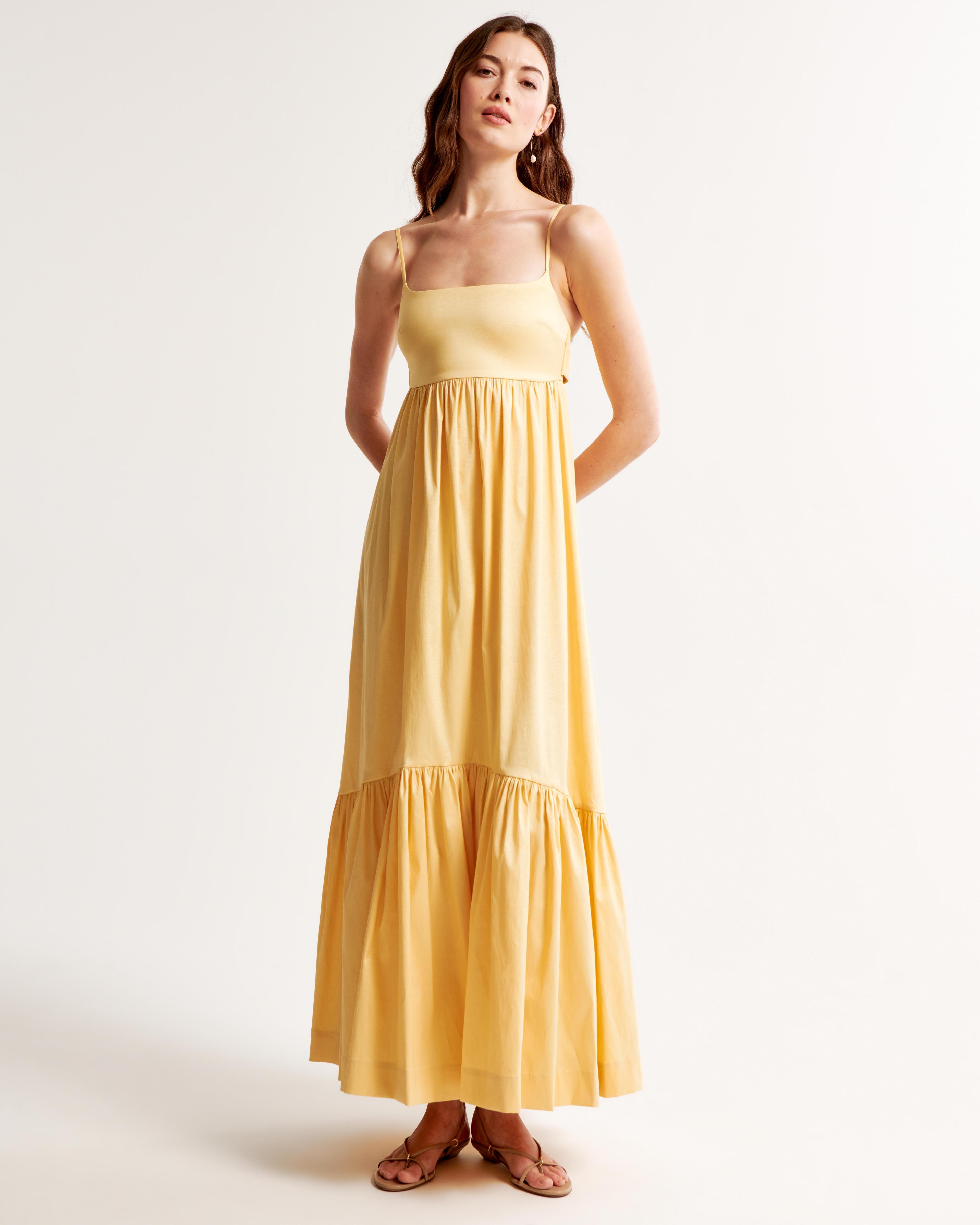 Drama Bow-Back Taffeta Maxi Dress Product Image