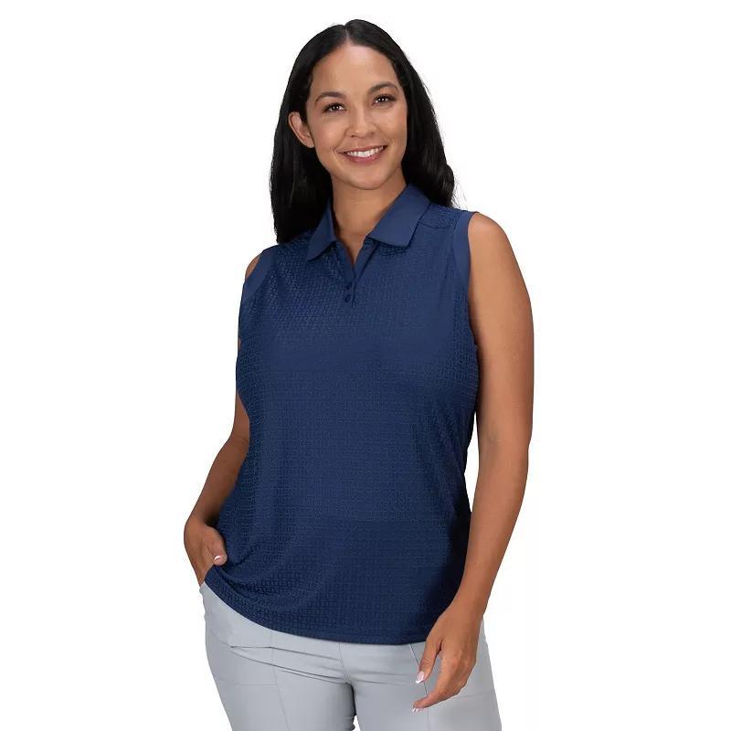 Plus Size Nancy Lopez Journey Sleeveless Polo, Womens Product Image