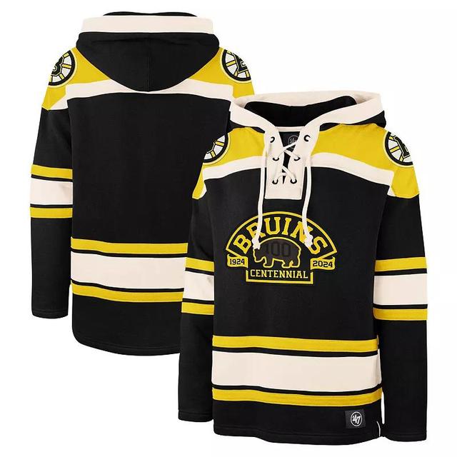 Mens 47 Boston Bruins 100th Anniversary Superior Lacer Pullover Hoodie Product Image