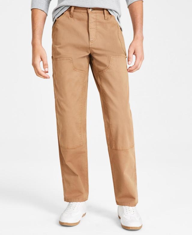 Sun + Stone Mens Workwear Straight-Fit Garment-Dyed Tapered Carpenter Pants, Created for Macys Product Image