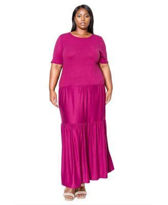 Plus Size Jourdan Tiered Maxi Dress Product Image