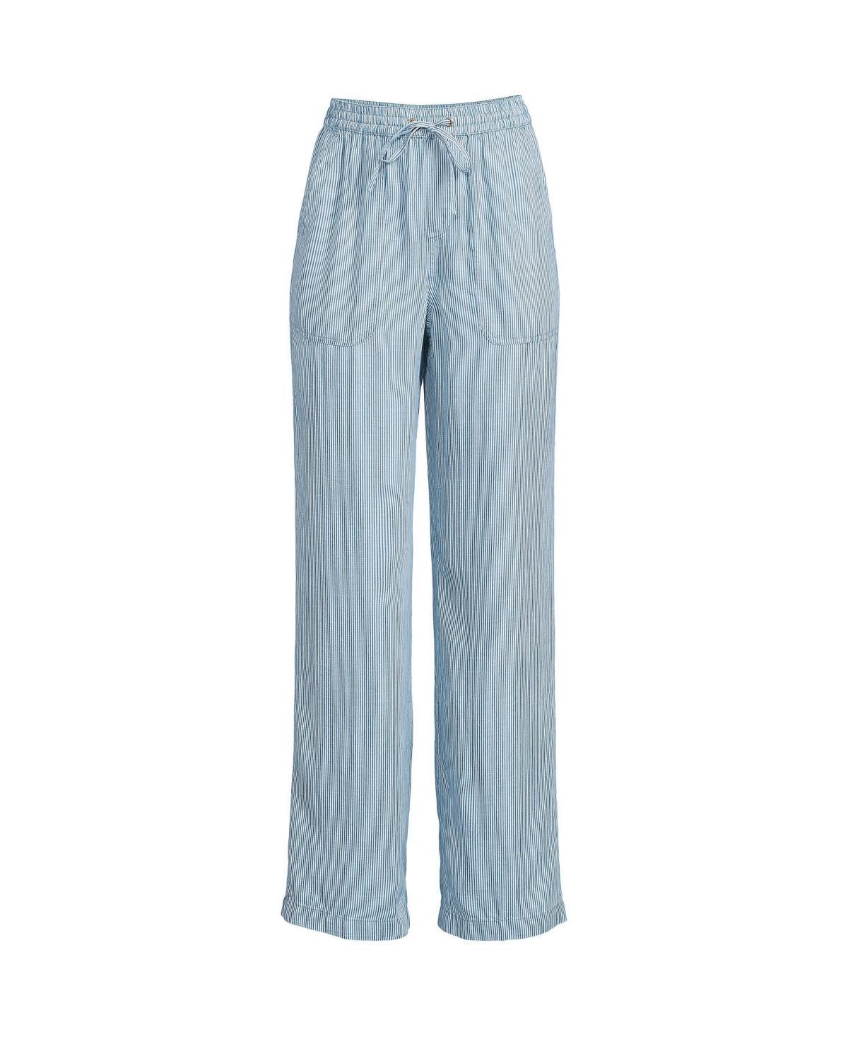 Womens Lands End Tencel High-Rise Wide Leg Pants Product Image