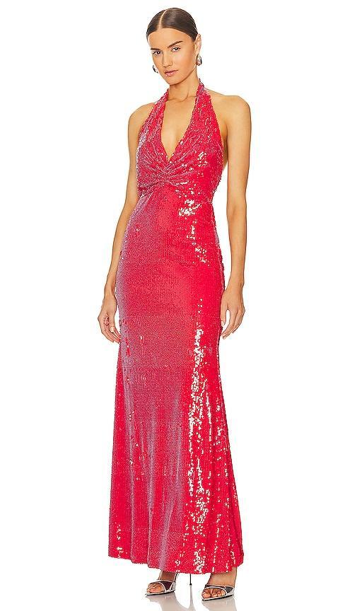 The Bar Grayson Gown in Red. Product Image