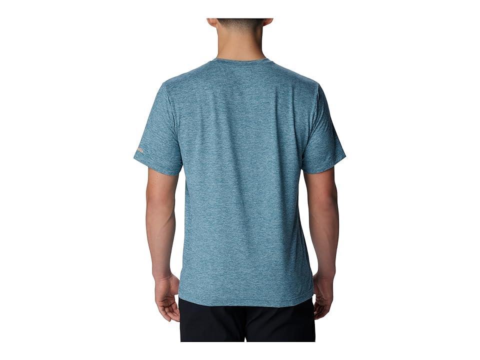 Columbia Kwick Hike Graphic Short Sleeve Tee (Cloudburst/Tested Tough PDX) Men's Clothing Product Image