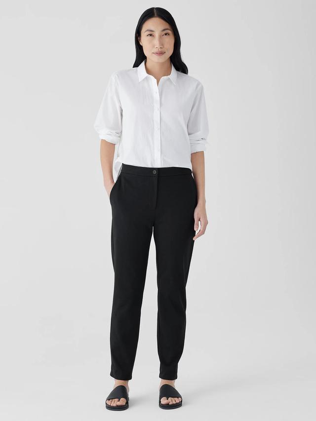 Cotton Blend Ponte High-Waisted Slim Pant Product Image