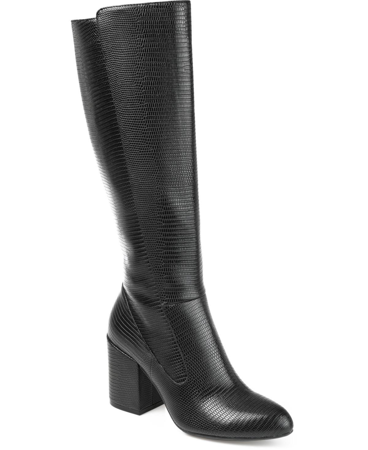 Journee Collection Tavia Womens Faux Snakeskin Knee-High Boots Product Image