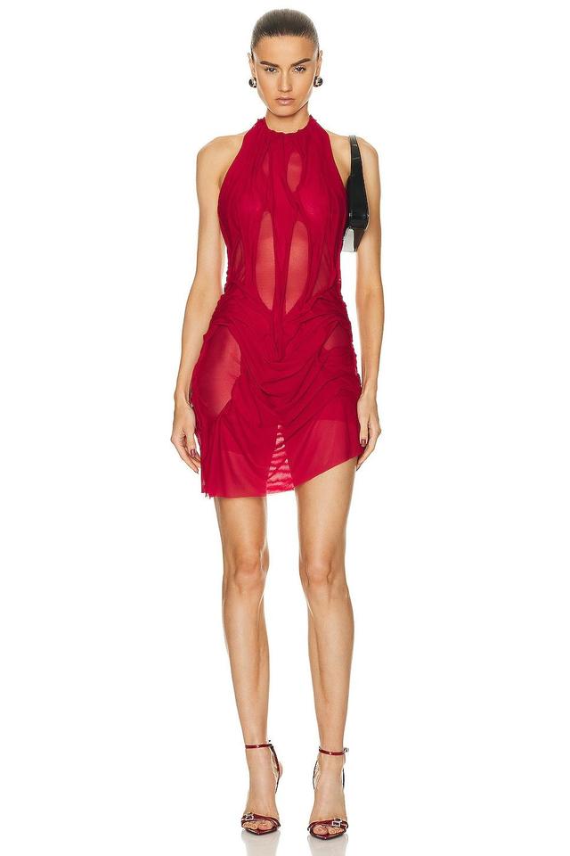 Di Petsa Wetlook Mini Dress Red. (also in ). Product Image