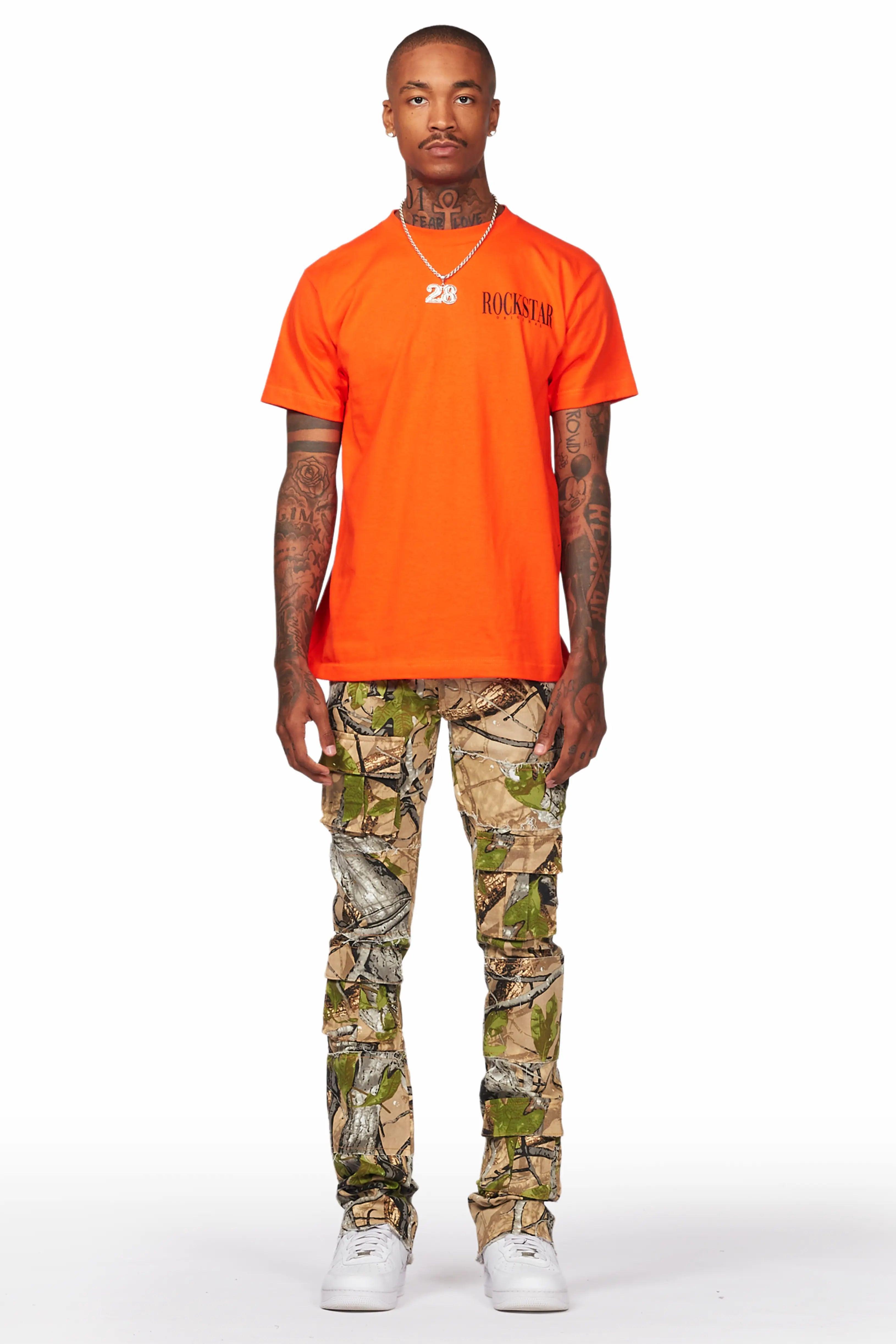 Duggar Tree Camo Cargo Stacked Flare Jean Male Product Image