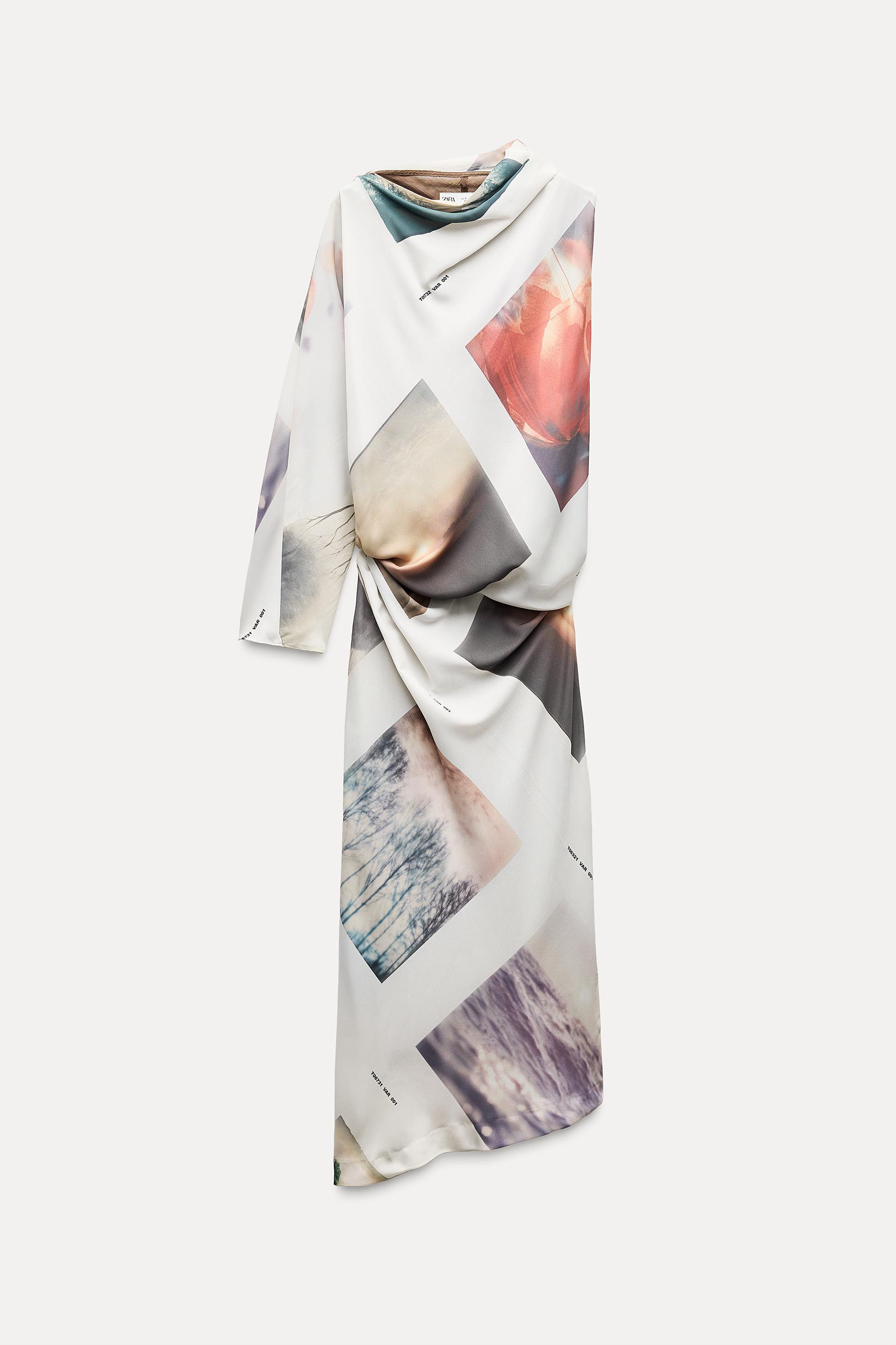 ZW COLLECTION PRINTED ASYMMETRIC DRESS Product Image