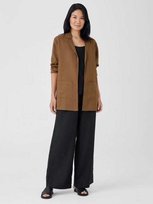 Organic Linen Long Blazer Product Image