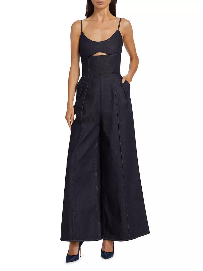 Weston Denim Cut-Out Jumpsuit Product Image