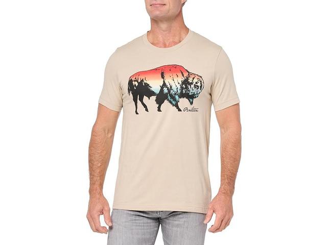 Pendleton Ombre Bison Graphic Tee (Tan Men's T Shirt Product Image