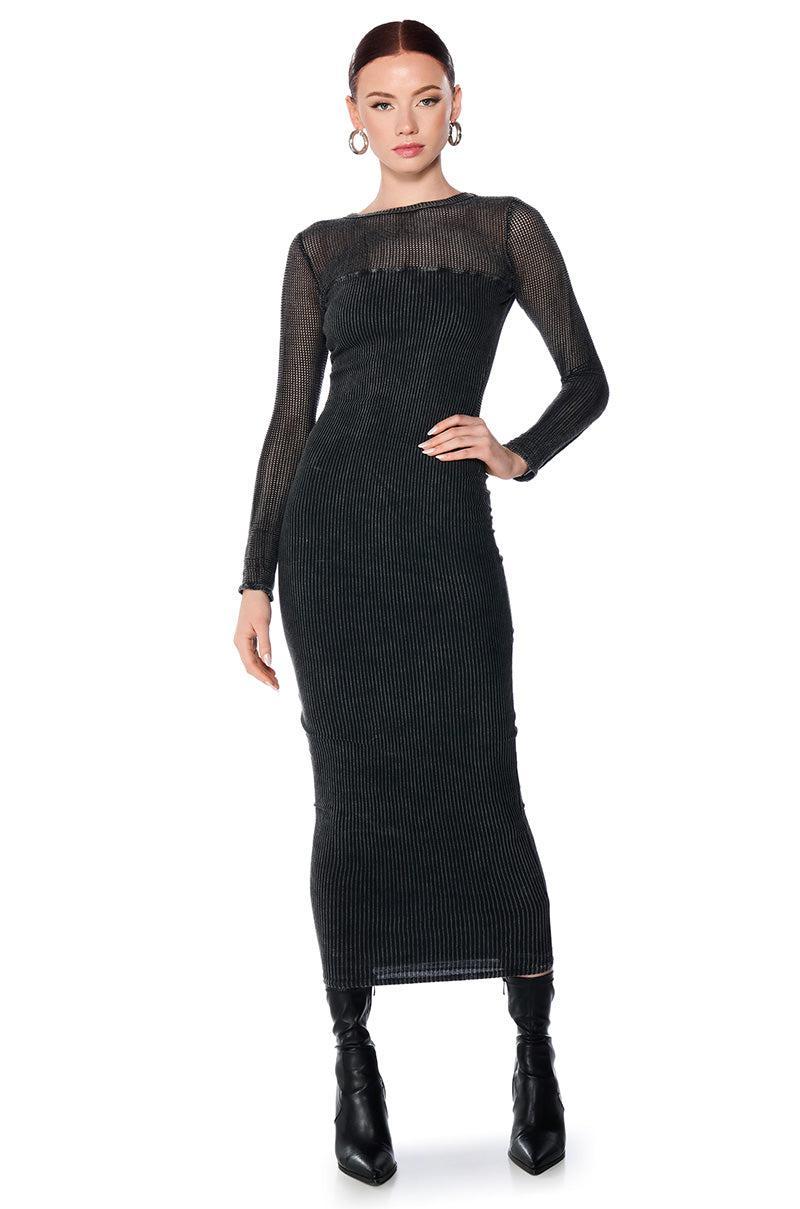 RENEE MESH KNIT MIDI DRESS Product Image