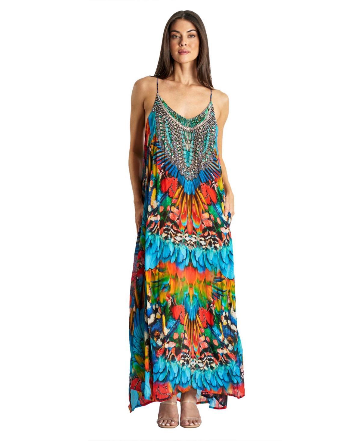 La Moda Clothing Womens Scoop neck t- back maxi dress Product Image