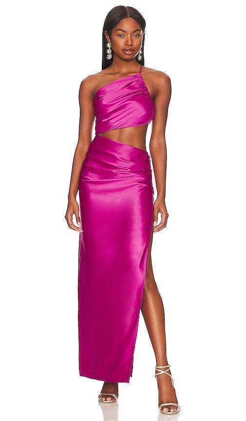 Lovers and Friends Chapman Maxi Dress in Magenta Pink - Fuchsia. Size L (also in XL). Product Image