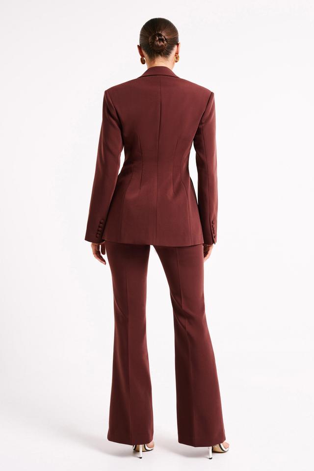 Loretta Fit & Flare Tailored Pant - Chocolate Product Image