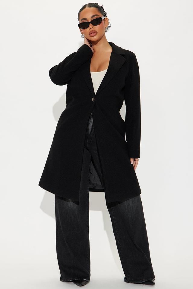 Natalie Wool Coat - Black Product Image