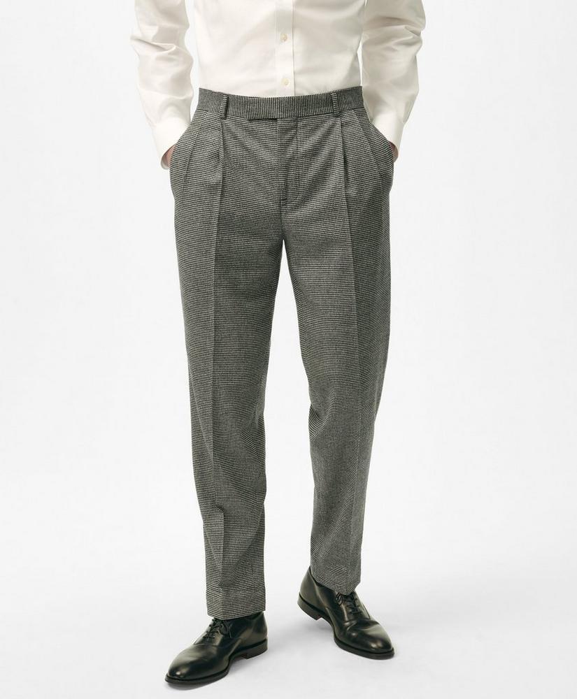 Slim Fit Houndstooth Wool-Cashmere Suit Pants Product Image