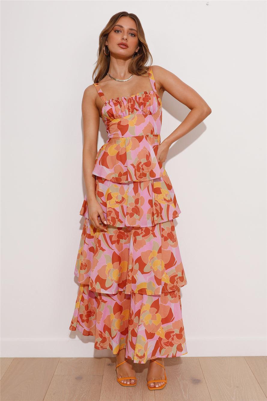 She Found Love Maxi Dress Pink Product Image