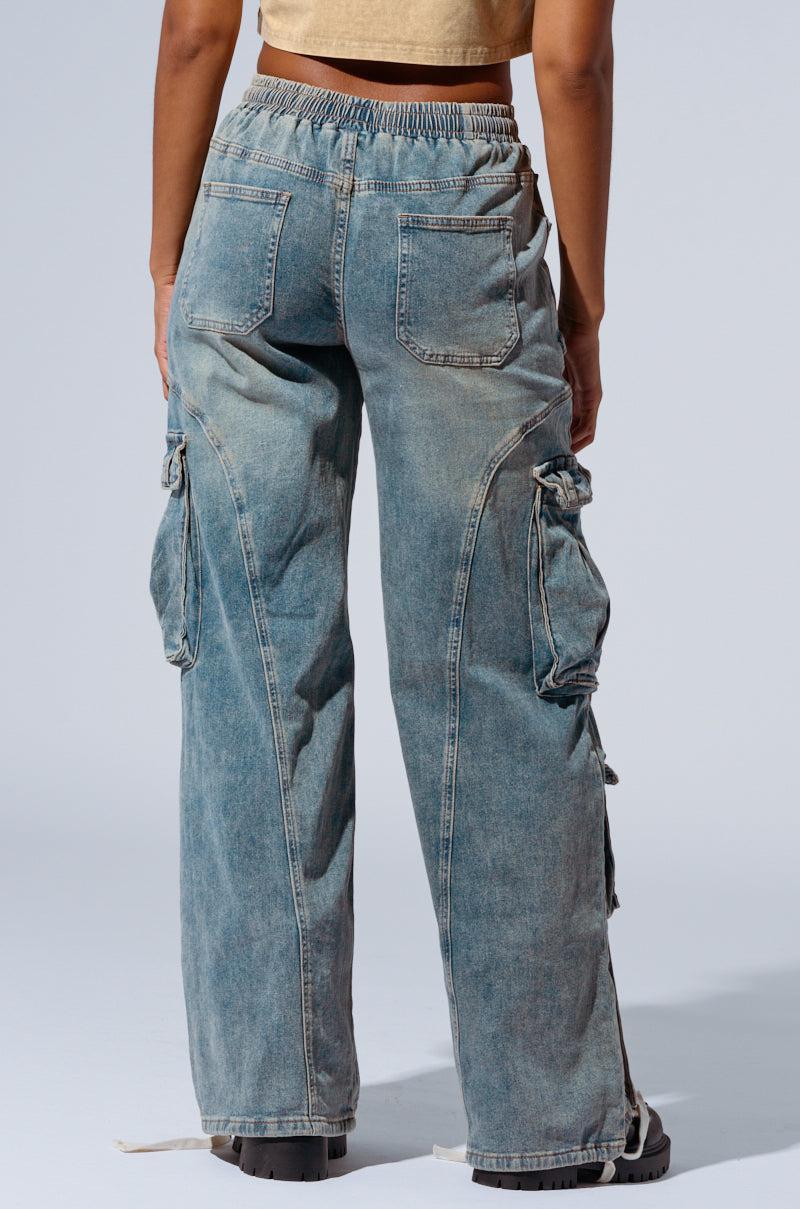 THINK ABOUT IT DENIM CARGO PANT Product Image