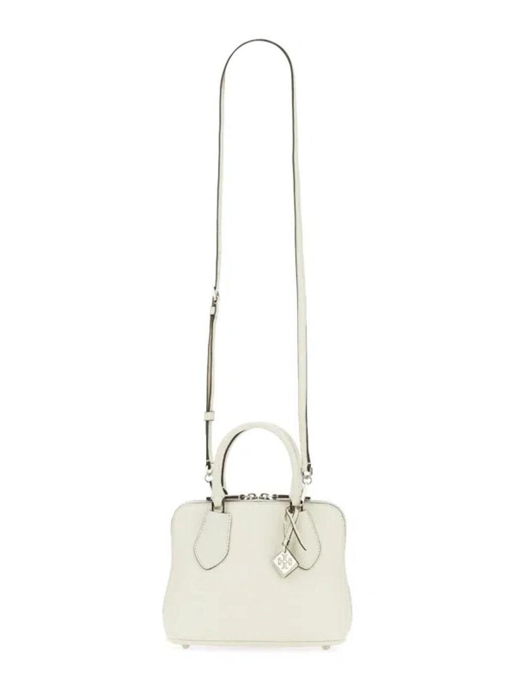 Swing Mini Leather Handbag In White Product Image