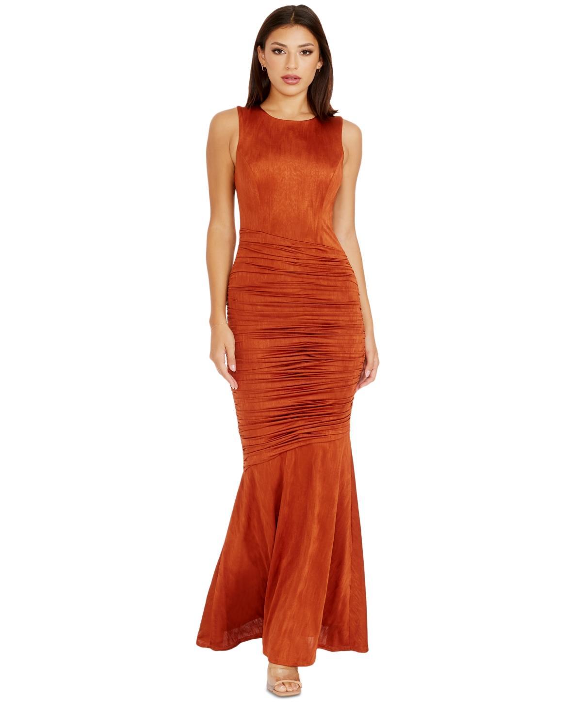 Dress the Population Womens Violetta Ruched Gown Product Image