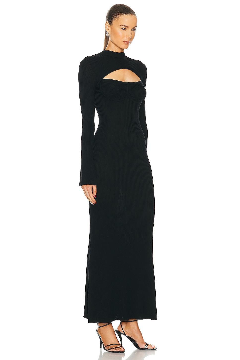 Gabriela Hearst Danica Dress in Black - Black. Size M (also in L, XS). Product Image