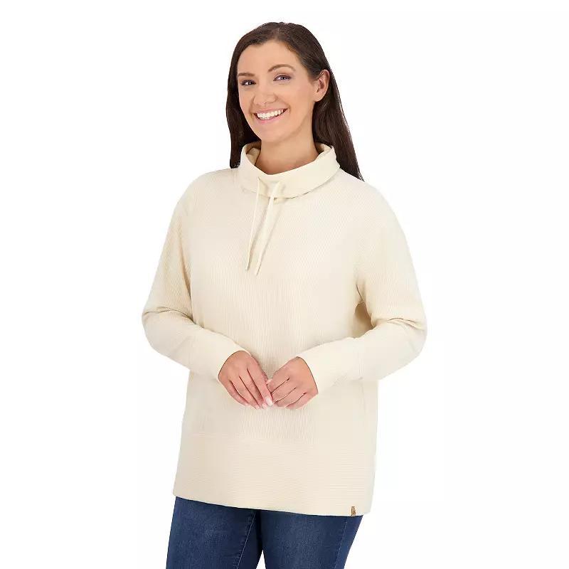 Womens ZeroXposur Arles Twisted Knit Cowlneck Pullover Green Ash Product Image