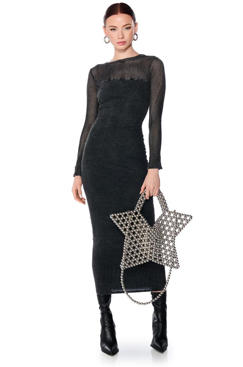 RENEE MESH KNIT MIDI DRESS Product Image