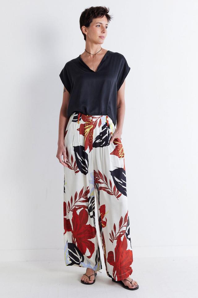 Printed Wide-Leg Trouser Product Image