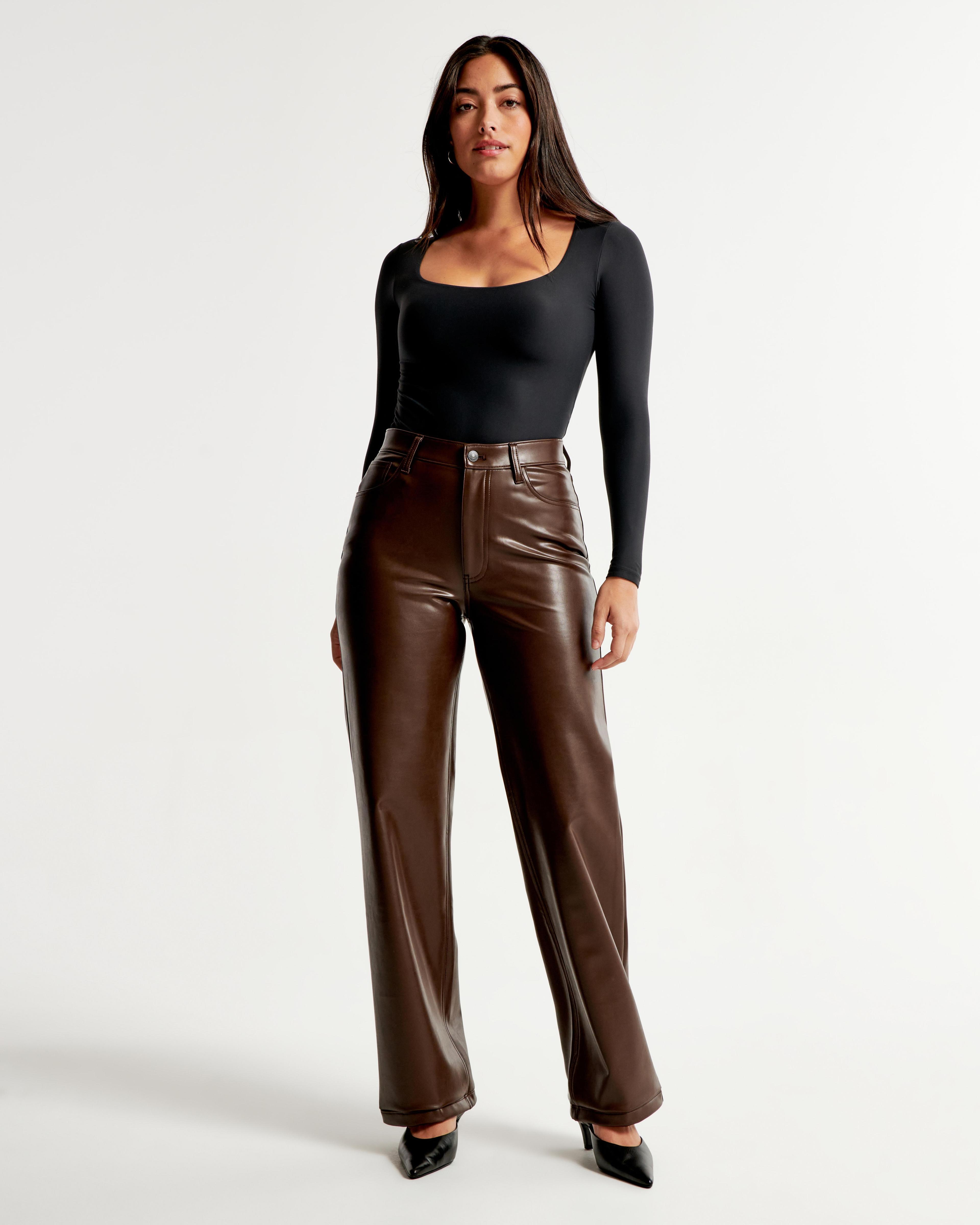 Curve Love Vegan Leather 90s Relaxed Pant product image