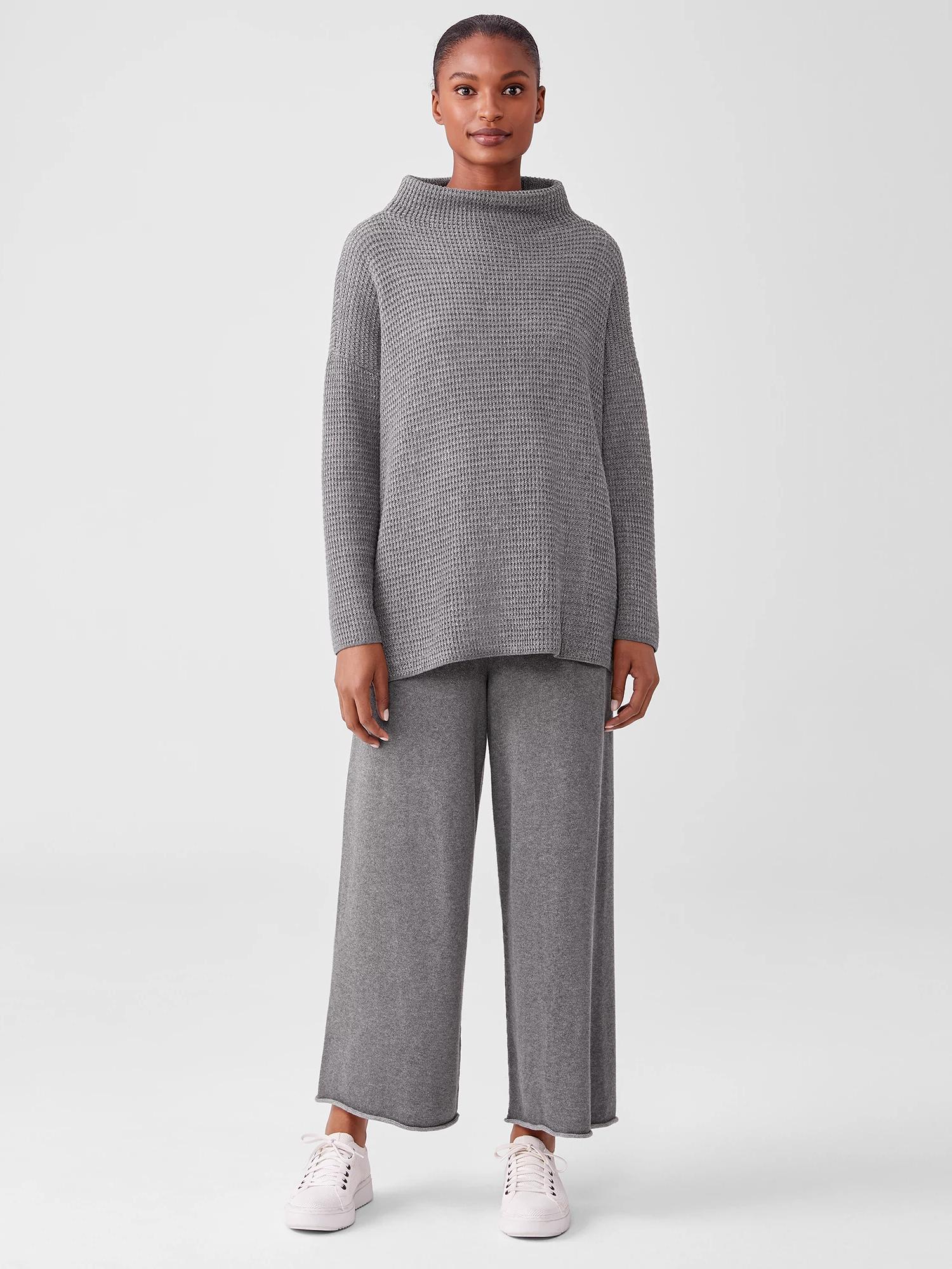 EILEEN FISHER Peruvian Organic Cotton Blend Wide-Leg Pantfemale Product Image