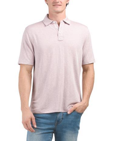 Melange Slub Polynosic Lux Polo T-shirt for Men | Polyester Product Image