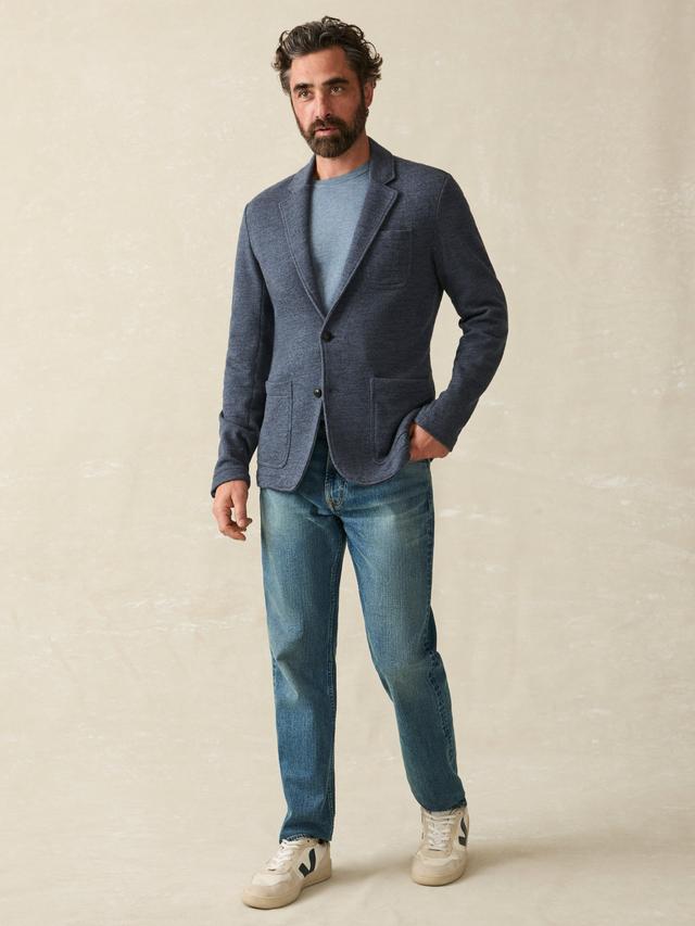 Inlet Knit Blazer (Tall) - Deep Navy Melange Male Product Image