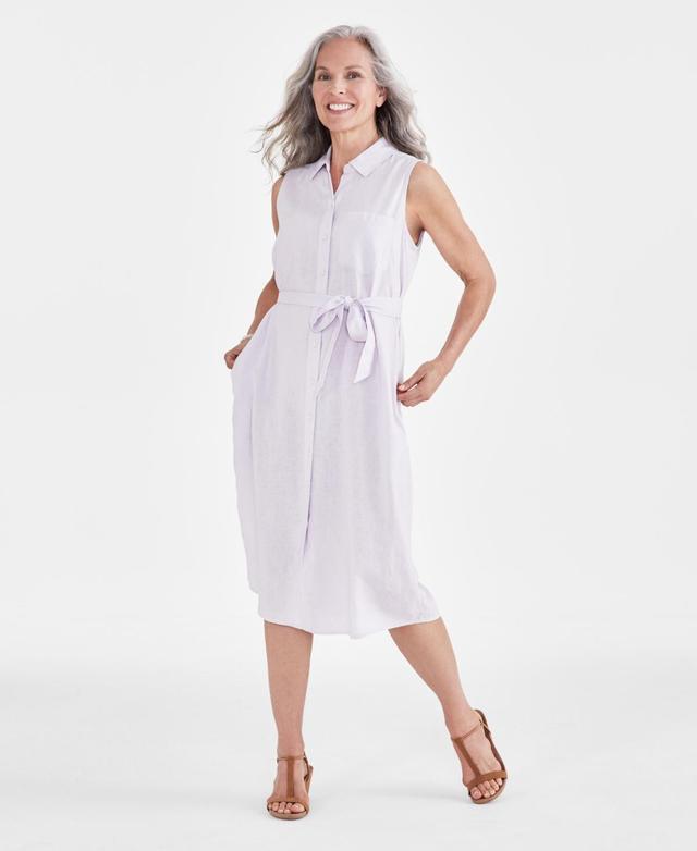 Style & Co Womens Sleeveless Shirtdress, Created for Macys Product Image